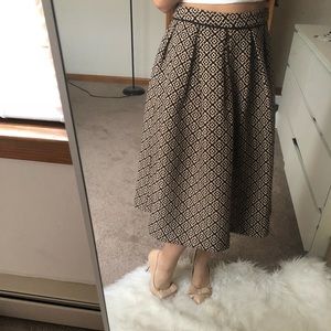 structured quality thick midi skirt